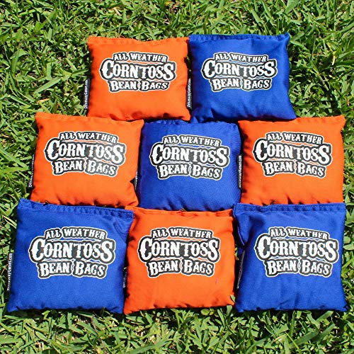 Driveway Games Tropical Beach Cornhole Set. Tailgate Corn Toss Boards & Bean Bags, red Blue