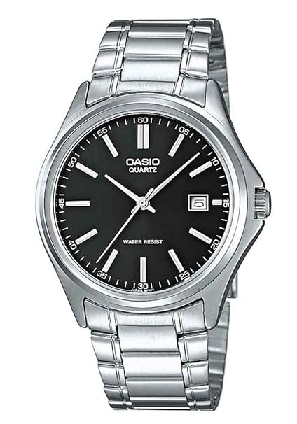 Casio Herren Analog Quarz mit Edelstahl Armbanduhr