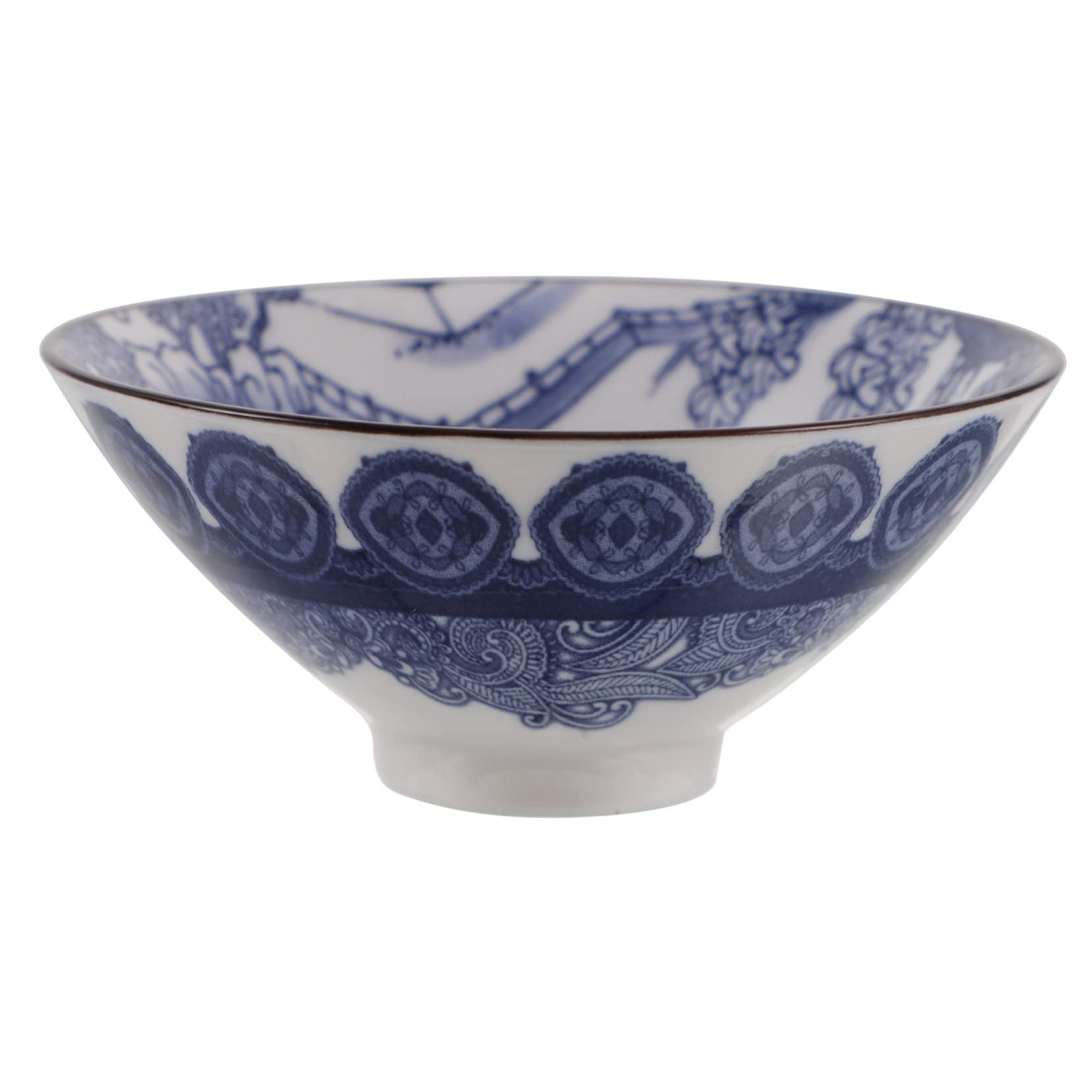 COLLBATH Vintage Porcelain Tea Tasting Cup with Hand Printed Decorative Teacup for Tea Room Accessory Elegant Teaware Set