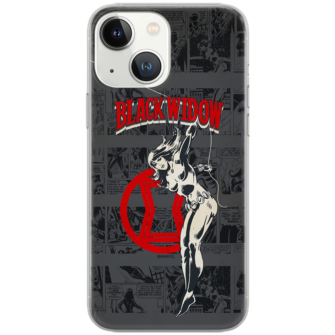 ERT GROUP mobile phone case for iPhone 13 MINI original and officially licensed Marvel pattern Black Widow 006 optimally adapted to the shape of the mobile phone, case made of TPU
