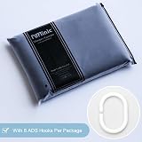 Furlinic Stall 33 Inch Width Shower Curtain Polyester, Waterproof, 6 Hooks view 7