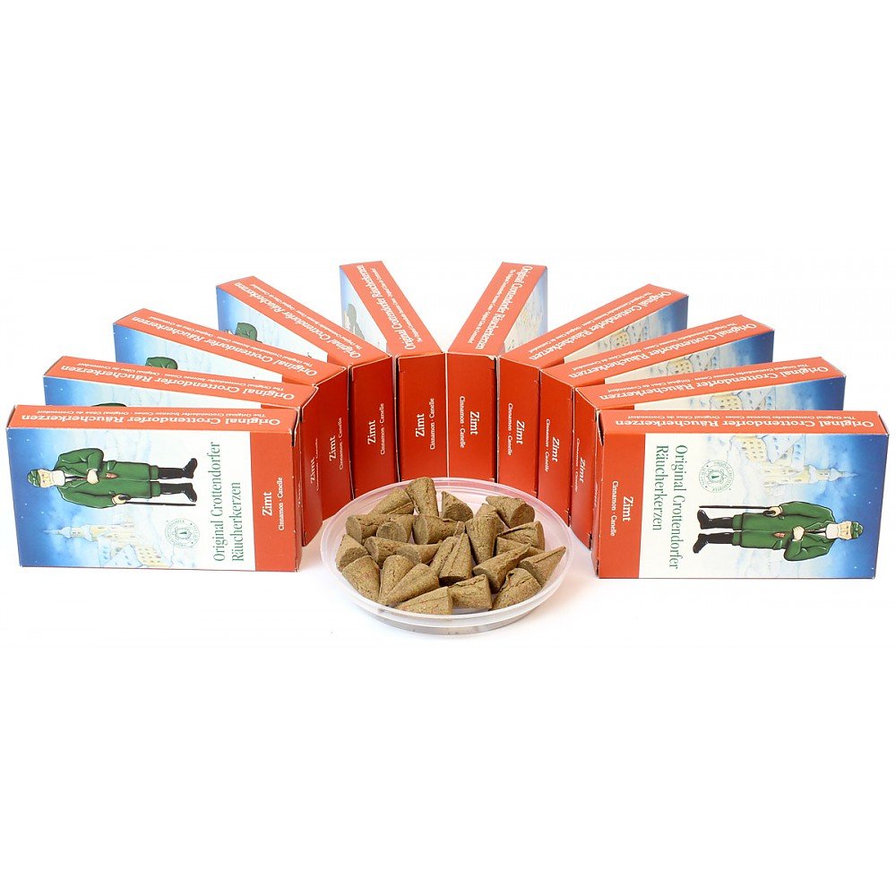 Original Crottendorfer Incense Cones – 10 x 24 Economy Pack – Cinnamon Ore Mountains