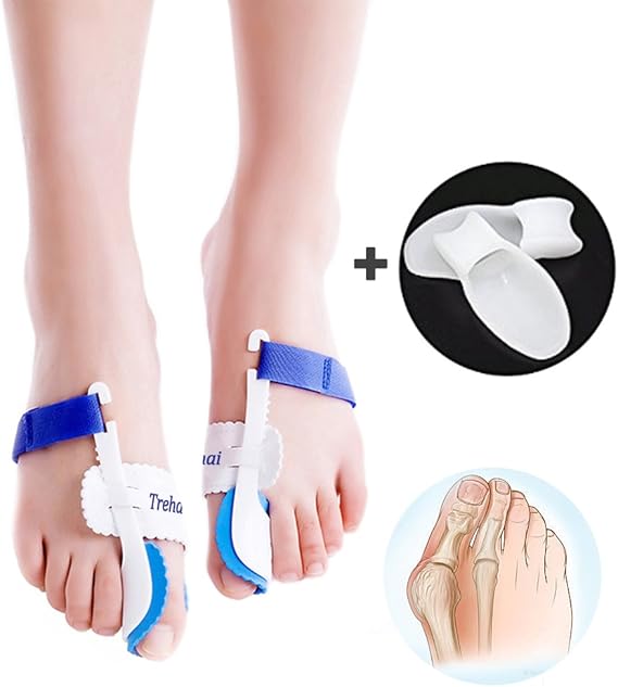 Trehai Bunion Corrector, 2 Pairs Hallux Valgus Big Toe Hammer Toe
