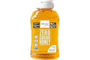 Wholesome Yum Zero Sugar Honey Substitute (Keto) - Natural Sugar Free Honey Alternative With Monk Fruit & Allulose - Zero Net Carbs, Non GMO, Gluten Free, No Aftertaste (11 oz)