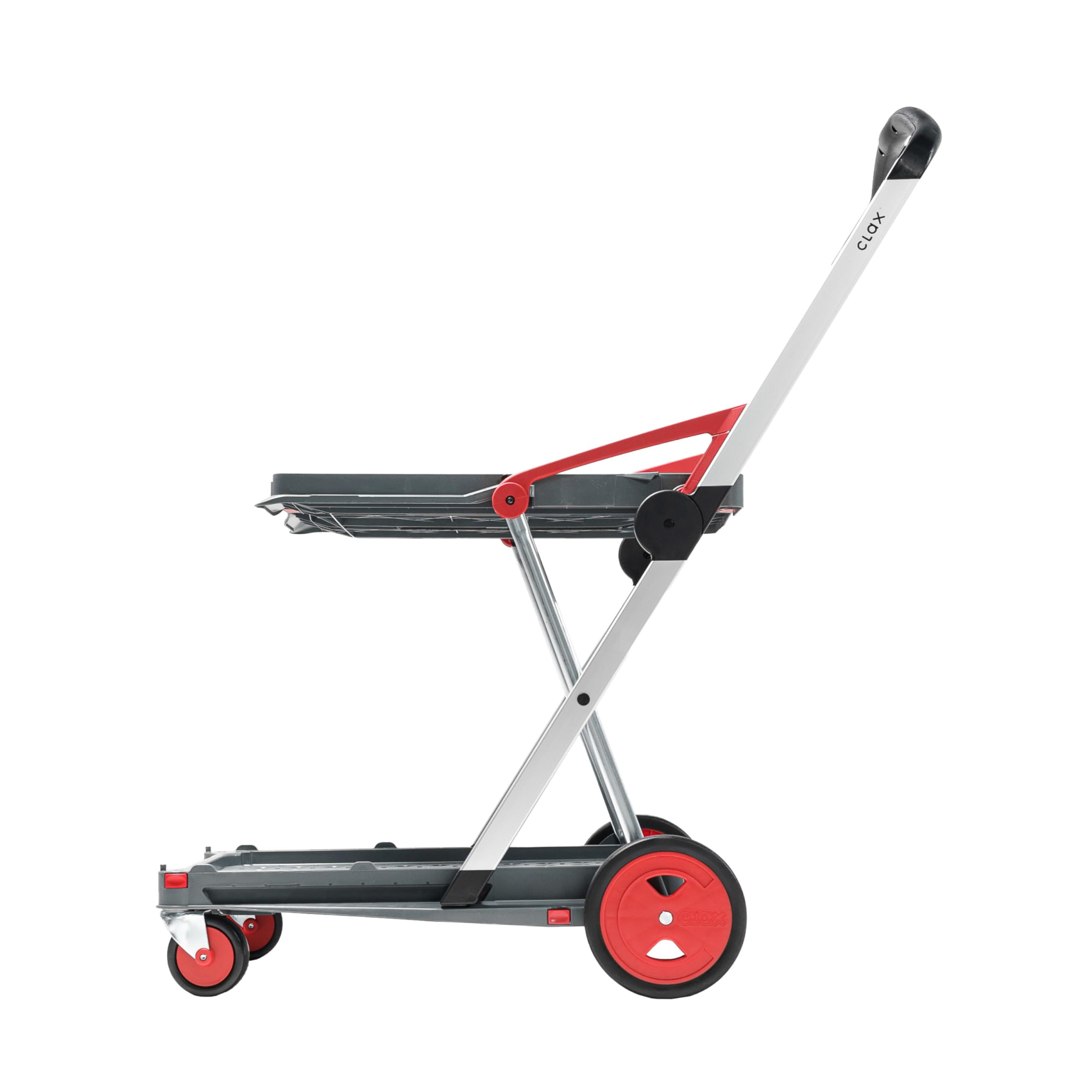 Clax Aluminium Hand Trolley, Modern, Red, 60 kg Load Capacity