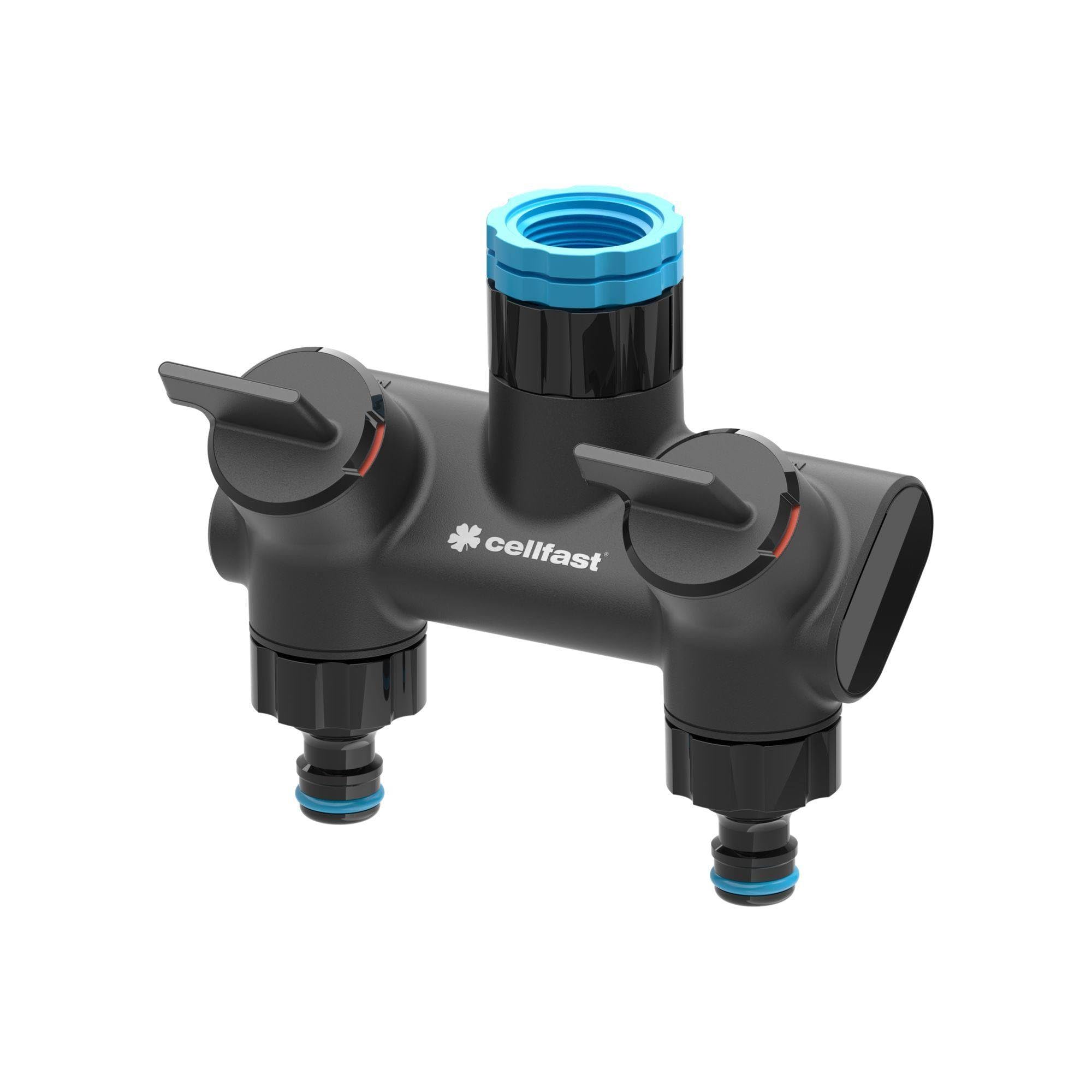 Cellfast Distributor Double Connection Garden Hose Junction Stepless Regulation Fibreglass Tap G1/2 Inch G3/4 Inch G1 Inch Ergo