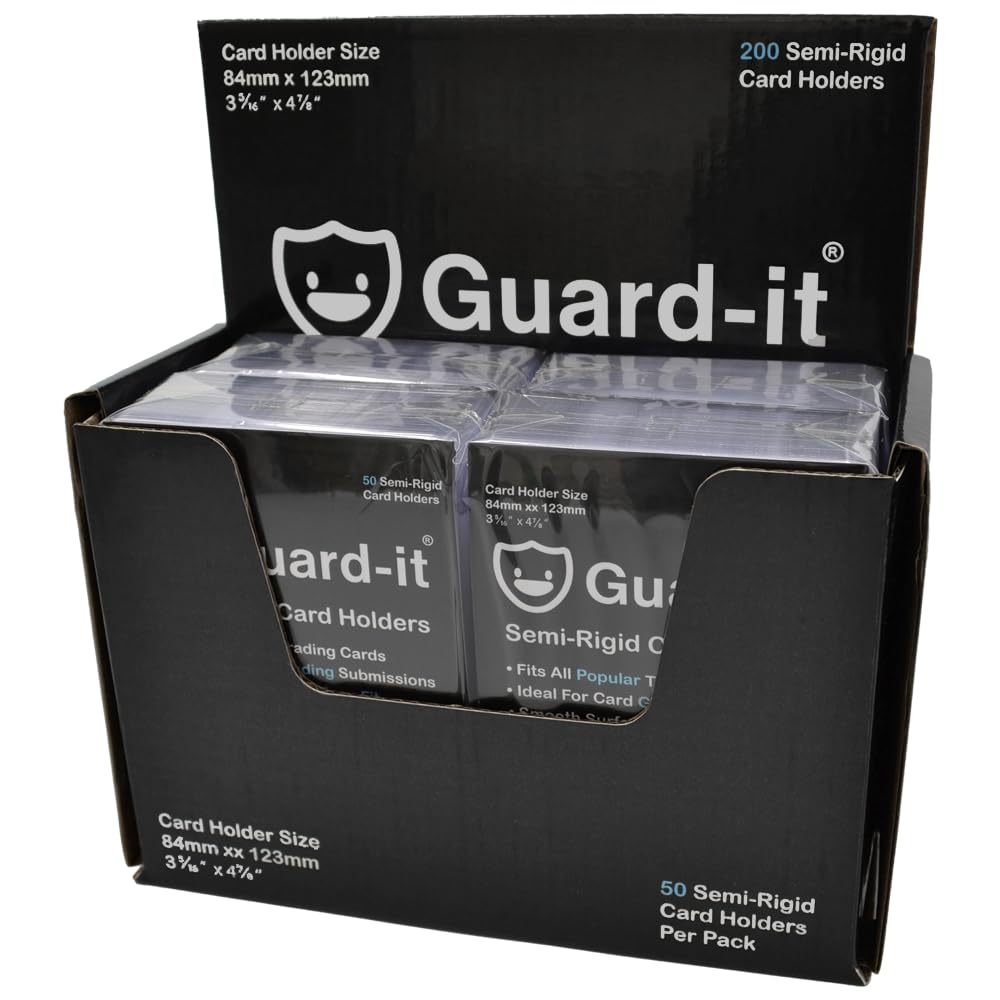 Guard-it - 200 Semi-Rigid Card Sleeves for Sports & Trading Card Grading Submissions - Recommended for PSA, BGS, ACE, SGC & CGC