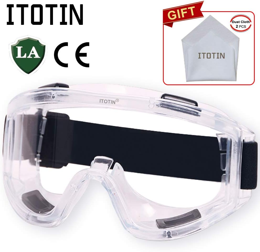 Protective Safety Glasses Crystal Clear & Anti-Fog Design - High Impact Resistance - Perfect Eye Protection for Lab, Chemical, and Workplace Safety Goggles