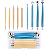 4 Outils à Billes Pour Pointillage Et Gaufrage - Double Embouts, Coloris Violet - Pour Céramique, Argile, Nail Art, Décoration Gâteaux
