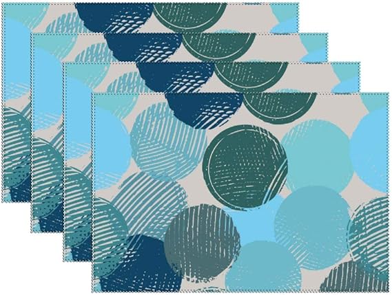 yyone - Manteles individuales de mesa resistentes al calor, 4 unidades