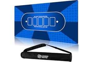 ALANGDUO 70" x 35" Professional Poker Table Topper Mat for Texas Hold'em | Non-Slip Rubber Surface | Portable Casino-Style Gaming Mat for 6-10 Players | with Storage Tube & Waterproof Design