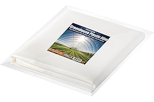 PROMORE 6Mil(0.15mm) Greenhouse Film, 8' x25' Clear Plastic Cover, UV Resistant Polyethylene for Hoop House, Gardening, Farming, Agriculture, Four-Year Lifespan