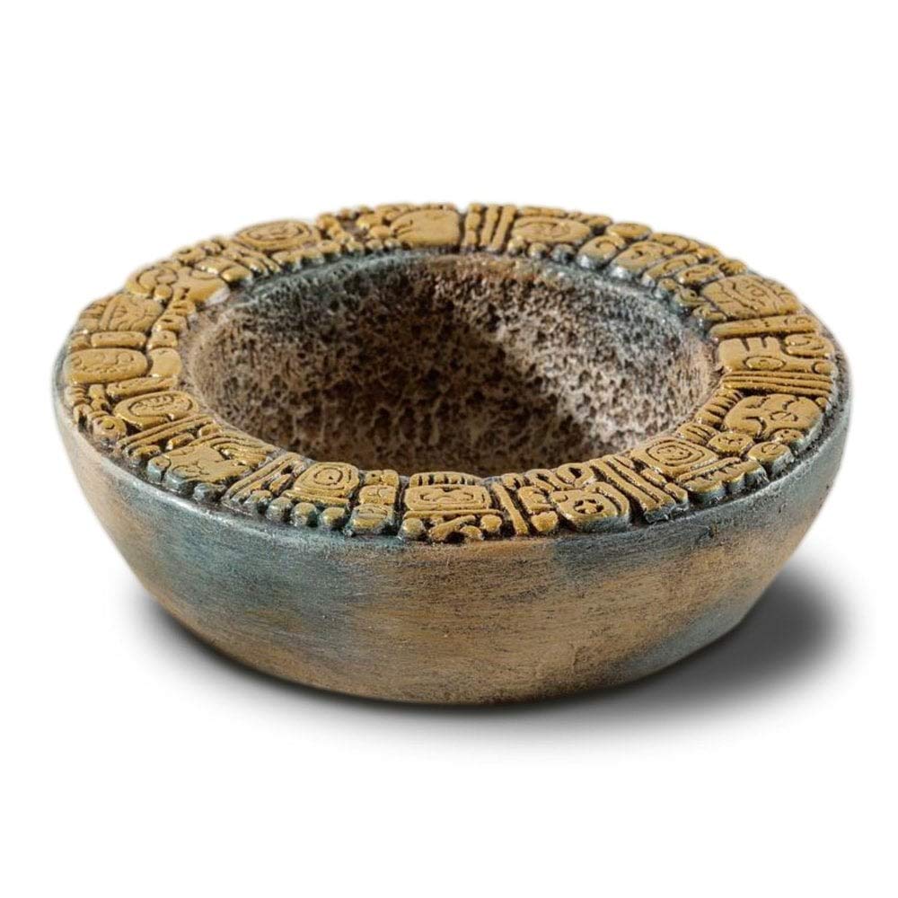 Exo Terra Aztec Water Dish, Decorative Terrarium Water Bowl (Medium), 3.8 x 13 x 13 cm; 500 grams