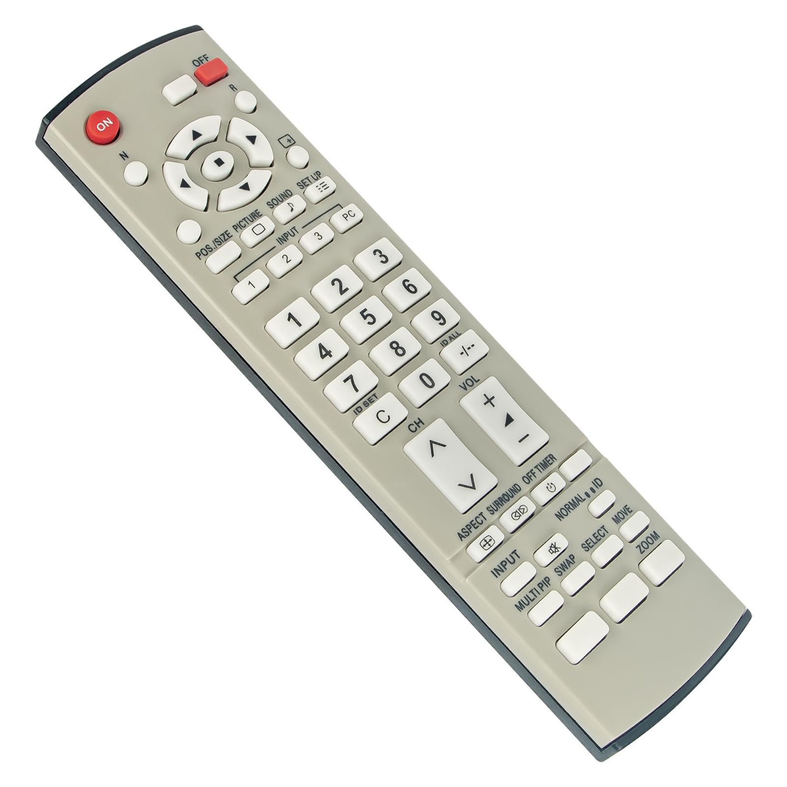 EUR7636070R VINABTY Replace Infared Remote Control Fit for Panasonic TV TH-37PHD8GK TH-50PF10UK TH-50PH10UK TH-50PHD8UK TH-58PH10UKA TH-65PH8UK TH-65PHD8BK