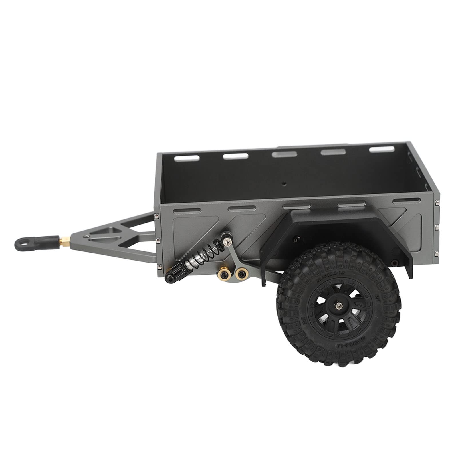 Haofy RC Car Trailer, Antislip Aluminum Alloy Remote Control Car Trailer High Strength Easy Installation for Traxxas TRX4M (#1)