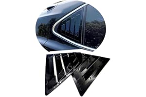 Neopaftu Rear Side Window Louvers Air Vent 2PCS Compatible with Toyota Camry 2018-2021 Scoop Cover Shades Louvers (Gloss Black)