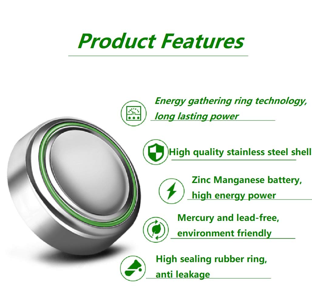 Cotchear 10pcs 1.55V AG3 LR41 Button Batteries 192 392 CX41 LR41 LR736 SR41 SR41SW V3GA Alkaline Button Cell Battery