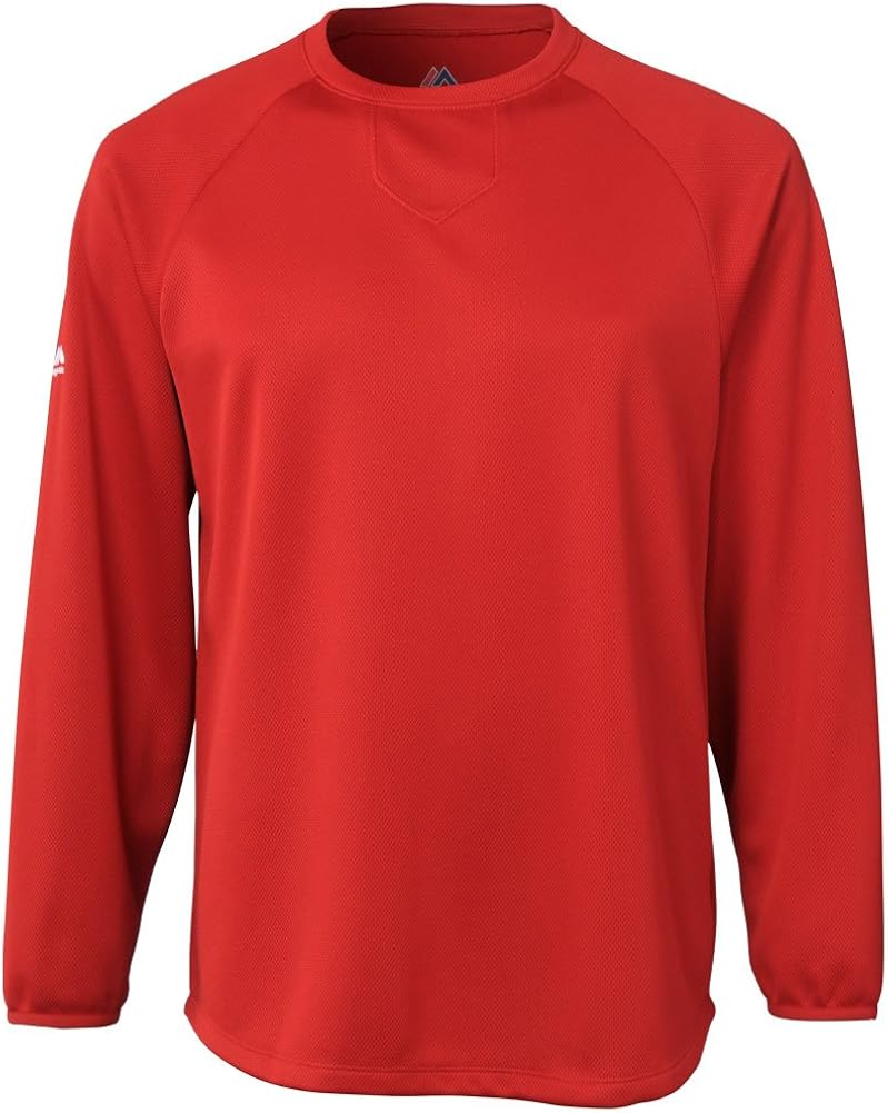 majestic long sleeve home plate tech fleece shirt