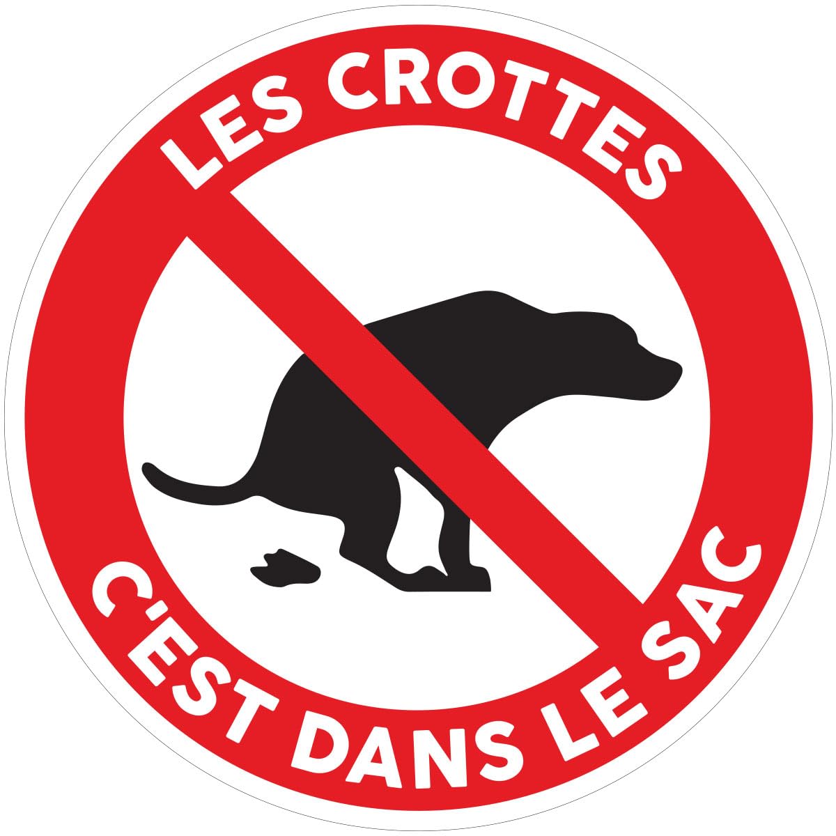 24cm Diameter Rigid Round Laminated Laminated Safety Sign - Waterproof & UV Resistant