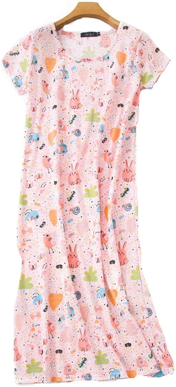 Womens Cotton Nightdresses Short Sleeve Nightdress Night Shirt Ladies