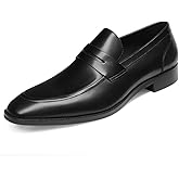 GIFENNSE Men's Dress Shoes Slip-On Loafers Formal Leather Shoes for Men