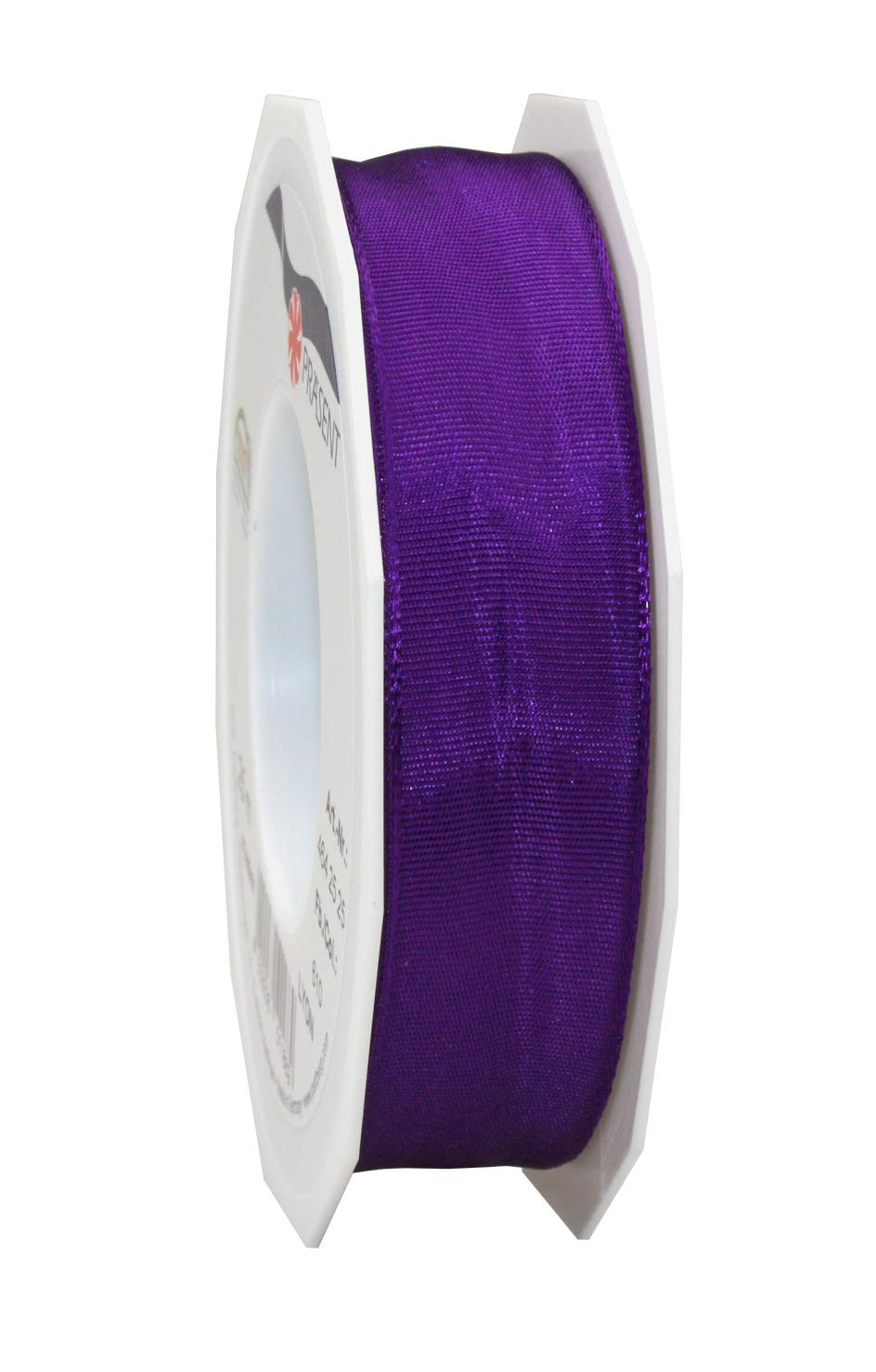 Präsent - Lyon Wired Taffeta Ribbon Violet 25 mm Width, 25 m Length — image 1