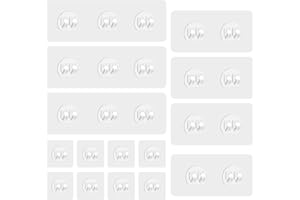 GETRIC 15 Pack Shower Caddy Adhesive Replacement, Adhesive Shower Shelves Hooks Caddy Shelves Rack Basket Shower Organizer Shower Sticker Bathroom Hanging Hook No Drilling Sticky Hanging Hooks (style 1)
