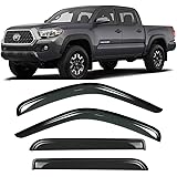 Gevog Original Window Visors for 2016-2020 Toyota Tacoma Crew Cab (Double Cab) Sun Rain Guard Ventvisor 94768