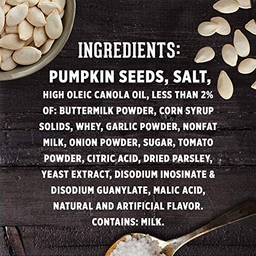 DAVID SEEDS Roasted And Salted Ranch Pumpkin Seeds, Keto Friendly, 2.25