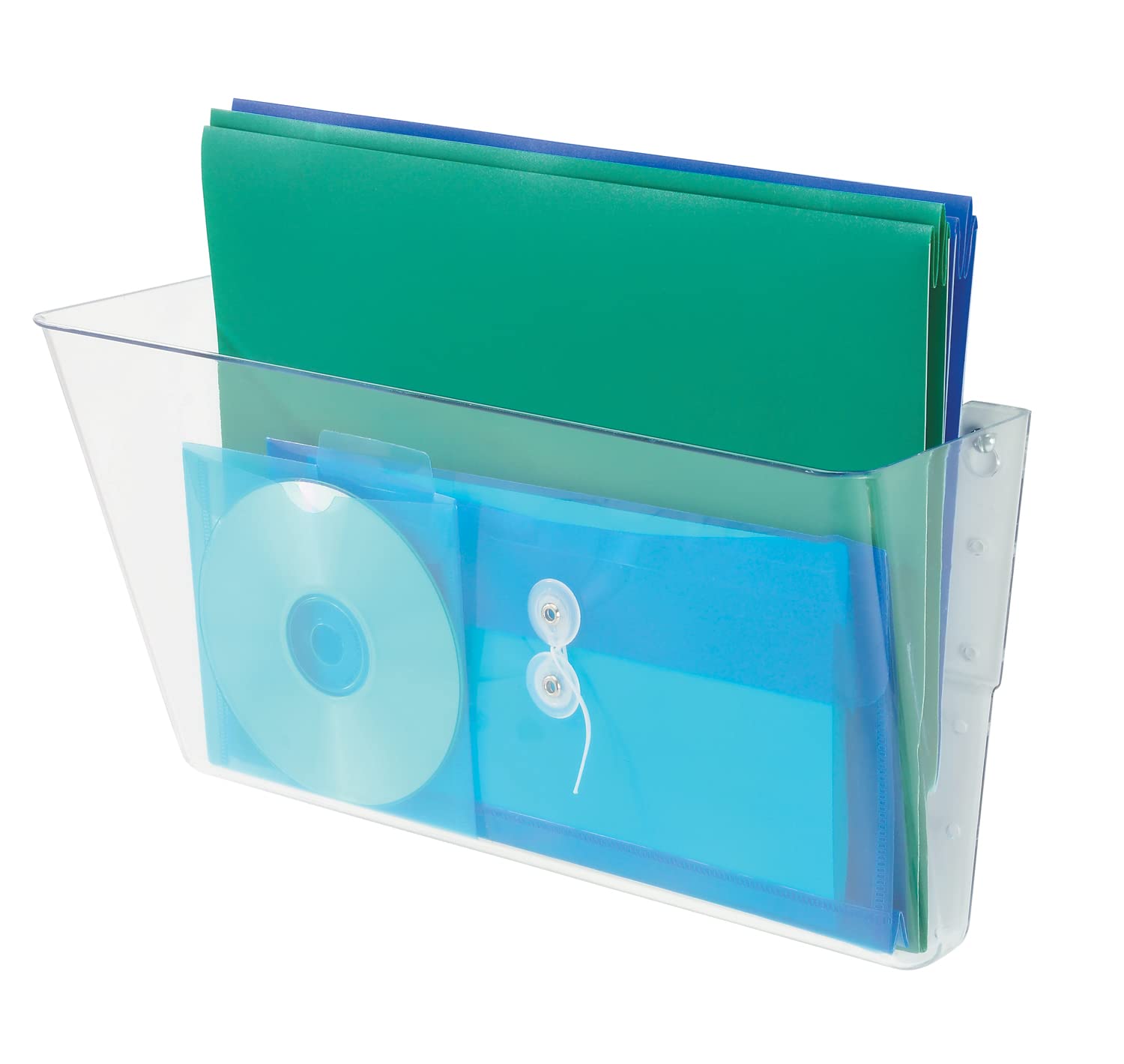 Letter Size Magnetic Wall File Pocket, Letter, Clear