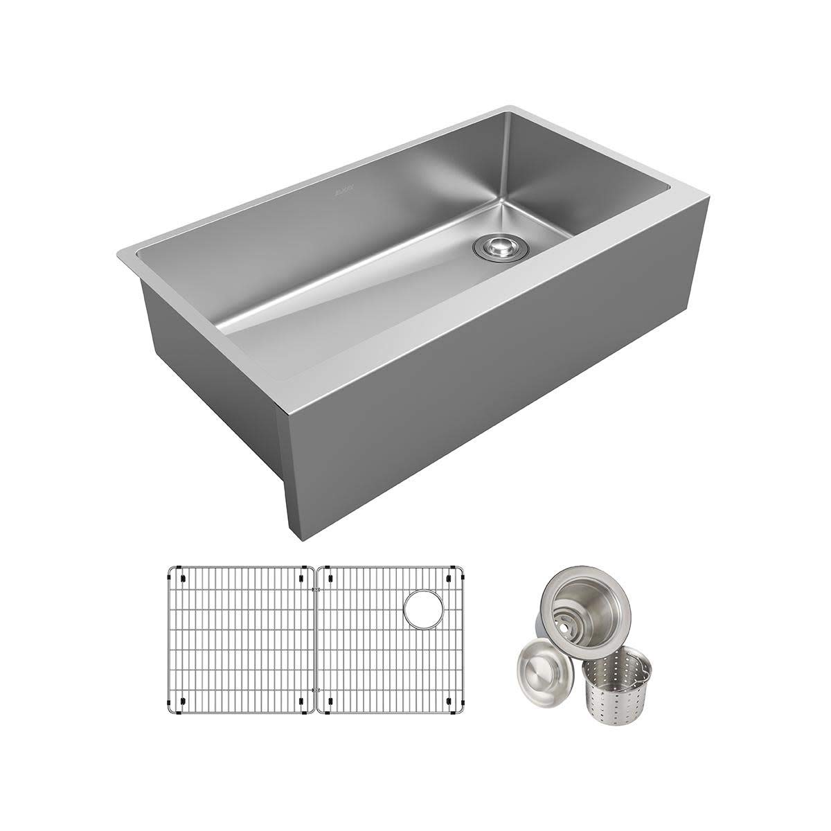 Photo 1 of Elkay Crosstown 16 Gauge Stainless Steel 35-7/8" x 20-1/4" x 9" Single Bowl Tall Farmhouse Sink Kit