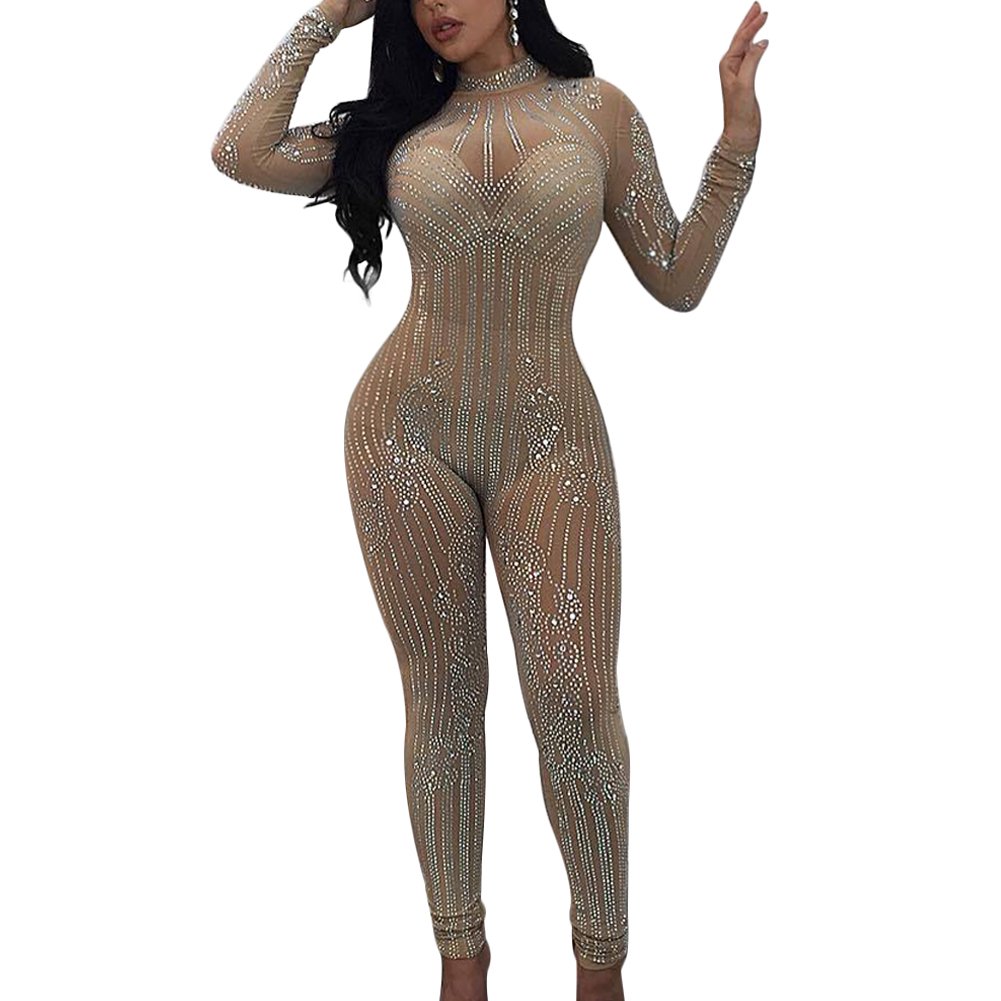 sheer sequin jumpsuit