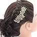 Butterfly Hair Pins Flower Hair Comb Bridal Wedding Jewelry Women Hair Accessories Austrian Crystals Combs 2256R (Golden)