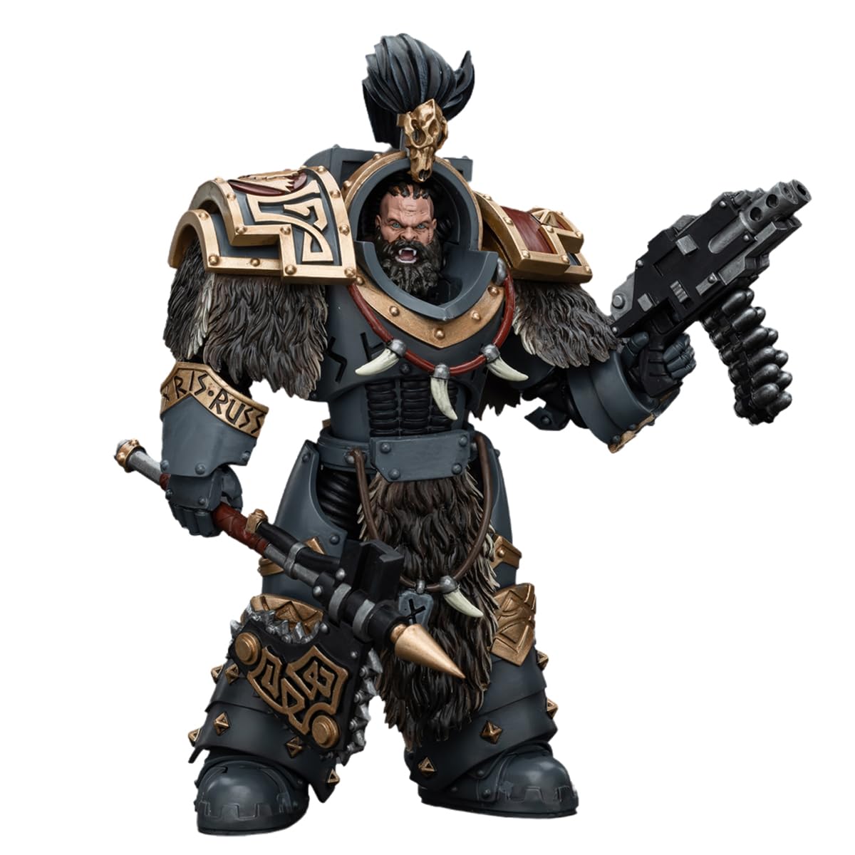 HiPlay JoyToy Warhammer The Horus Heresy 1:18 Scale Figure: Space Wolves Varagyr Wolf Guard Squad Varagyr Thegn Action Figures JT6908
