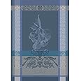 Garnier Thiebaut Ail Blue (Blue Garlic) French Kitchen Towel 22"x30", Cotton, Jacquard
