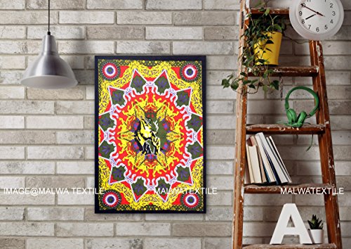 Malwa textile Bob Marley Smoke Cotton Wall Hanging Tapestry Poster Wall Decor,Home Art Yoga Poster 30x40 Inch