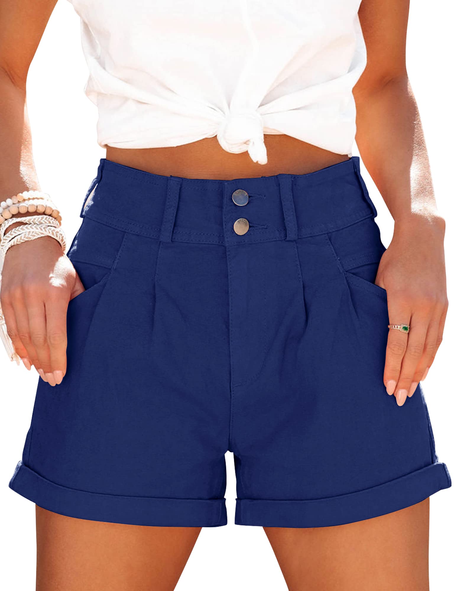 Hilltichu Womens Relaxed Fit Casual High Waist