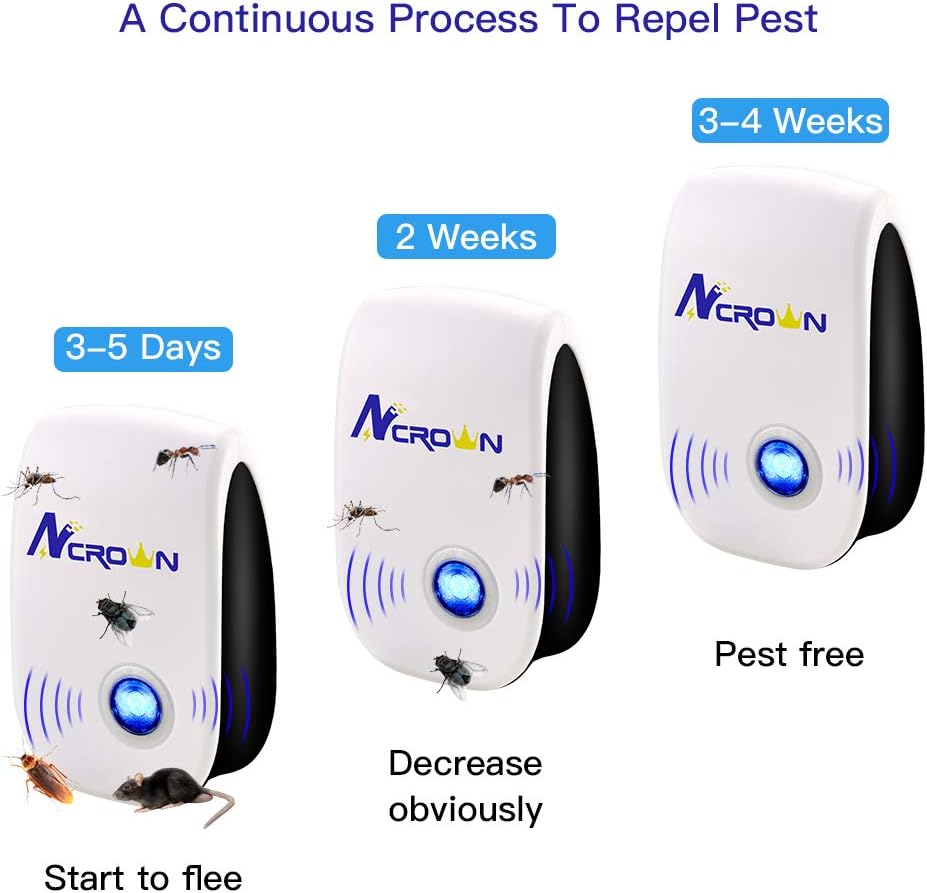 ANCROWN 10 Pack Ultrasonic Pest Repeller, New Electronic Mosquito Bug Rats Killer, Insect Control Set Plug in Indoor Restaurants Warehouse Office Home-Reliably for Pet and Human : Garden & Outdoor