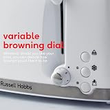 Russell Hobbs Honeycomb 4 Slice Toaster White Textured 1500W 6 Browning view 5