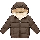 ANHDM Baby Boys Thicken Winter Coat Toddler Girls Fleece Warm Hooded Jacket Clothes