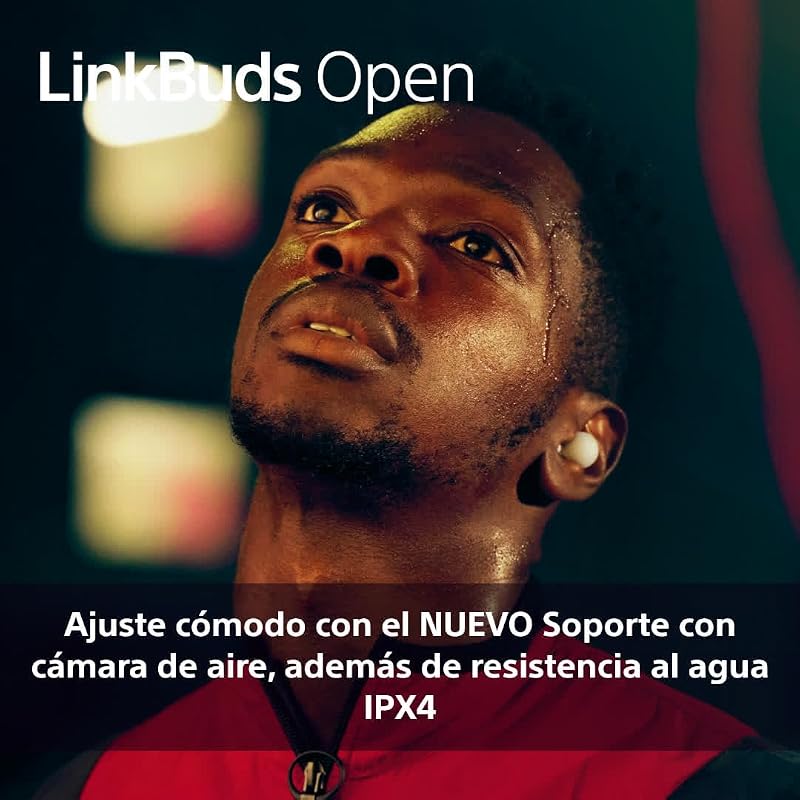 LinkBuds Abertos - Auscultadores Bluetooth Verdadeiros Sem Fios Abertos: Som Transparente, 4,8 g Conforto Durante todo o dia, Som, ligação multiponto, bateria de 22 h, iOS e Android - Branco