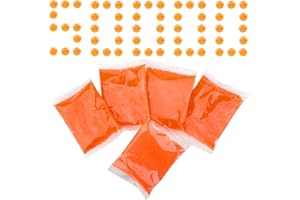 Nazano Water Ball Beads Refill Ammo (5 Pack–10,000 Per Pack) Water Bullets Beads Made for Non-Toxic, Water Based Balls Bullet (Orange 5 Pack)