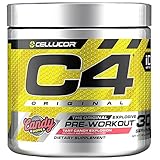 Cellucor C4 Original Pre Workout Powder Energy Drink w/Creatine, Nitric Oxide & Beta Alanine, Tart Candy Explosion, 30 Servings, 3.35 Ounce