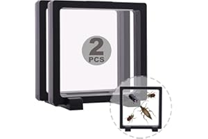 2 Set 7.1 Inch 3D Floating Display Frame Case for Jewelry, YITOU Challenge Coin Display Stands Case Holder for Fossil, Rock, Gemstones, Megladon Tooth, Specimens, Floating Frame Case