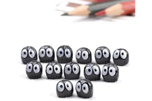 LONCESS Fairy Garden Accessories, Black Briquettes Figurines, Cute Black Briquette Miniature for Fairy Garden Decoration, Micro Landscape, Plant Pots, Bonsai Craft Decor, Cake Topper, Home Decoration，13Pcs