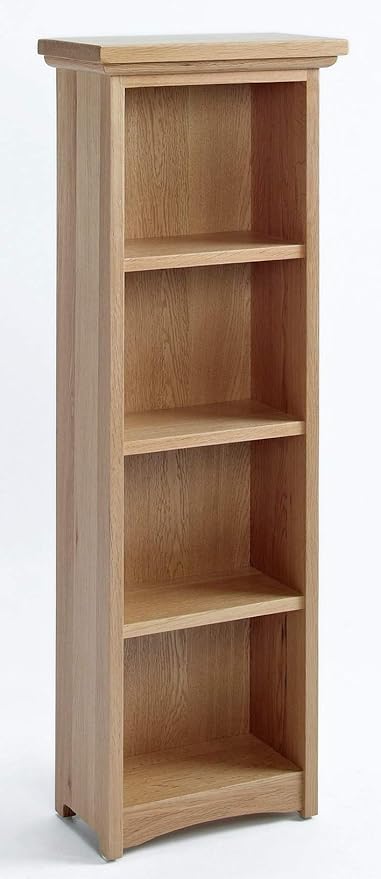 Hallowood Camberley Media Storage Shelf Rack In Light Oak Finish