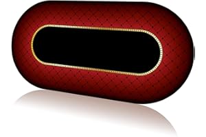 Poker Table Mat | Texas Hold'em Rubber Table Top Poker Topper, Roll Out Portable Poker Table Layout w/Carrying Bag for Poker 
