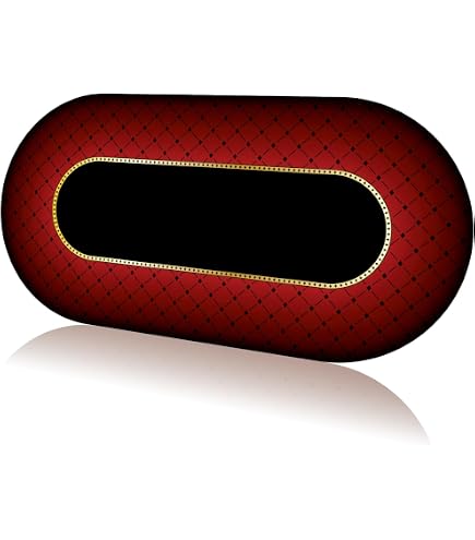 Tapis De Poker Rond Pliable 60 Cm – Imperméable, Antidérapant, Caoutchouc, Pour 6 Joueurs – Blackjack, Texas Hold’em