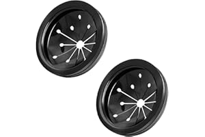 2Pcs Black 3-Inch Garbage Disposal Splash Guard - Kitchen Sink Baffle Covers for Whirlaway, Waste King and GE Models - Rubber