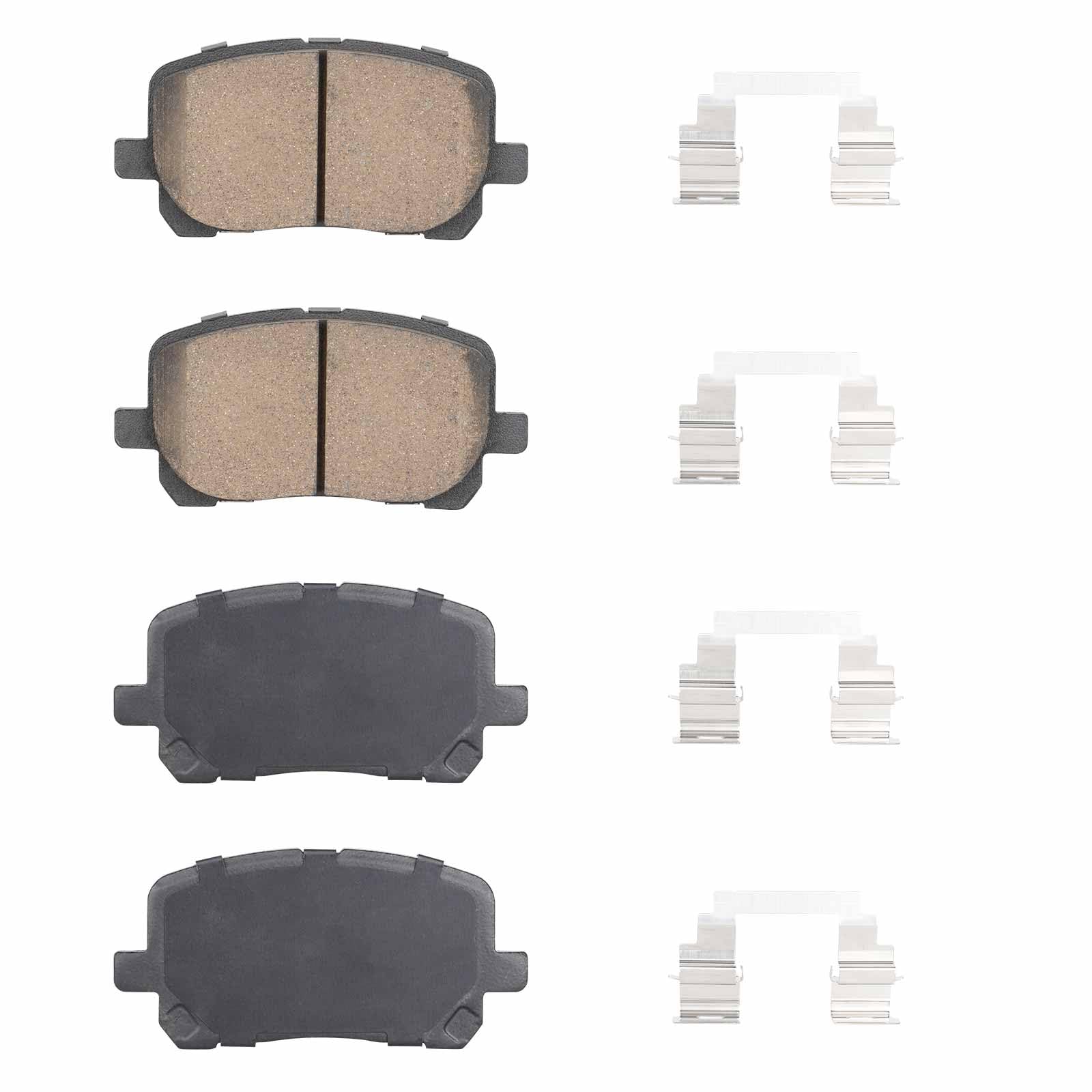 Photo 1 of ILONPA Front Semi-metallic Disc Brake Pads Set for Pontiac Vibe, Toyota Corolla, Toyota Matrix(Exc 2007-2008 XRS Model) 2003 2004 2005 2006 2007 2008, 4PCS(With Hardware)